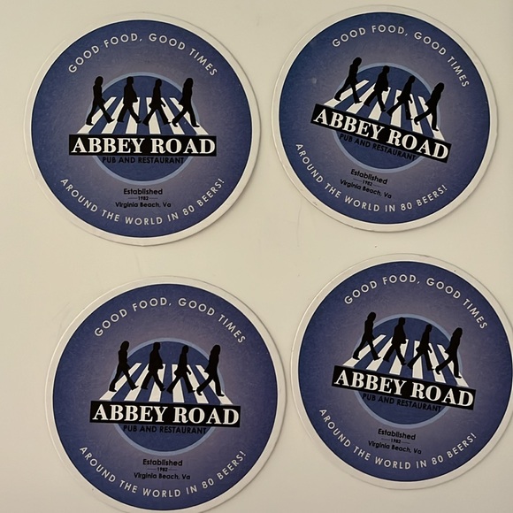 NWOT ABBEY ROAD PUB & RESTAURANT DRAFT BEER HANDLE with HAT and 4 Coasters - Picture 4 of 9